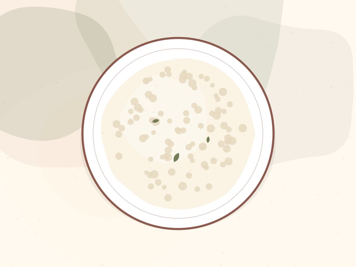 Porção de arroz de coco