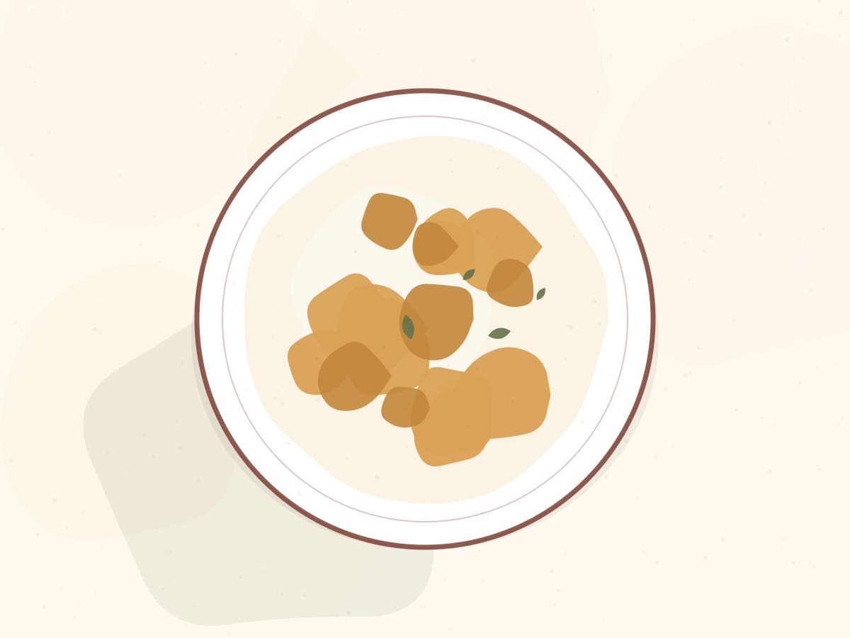 Bolinhos de aipim dourados com carne seca
