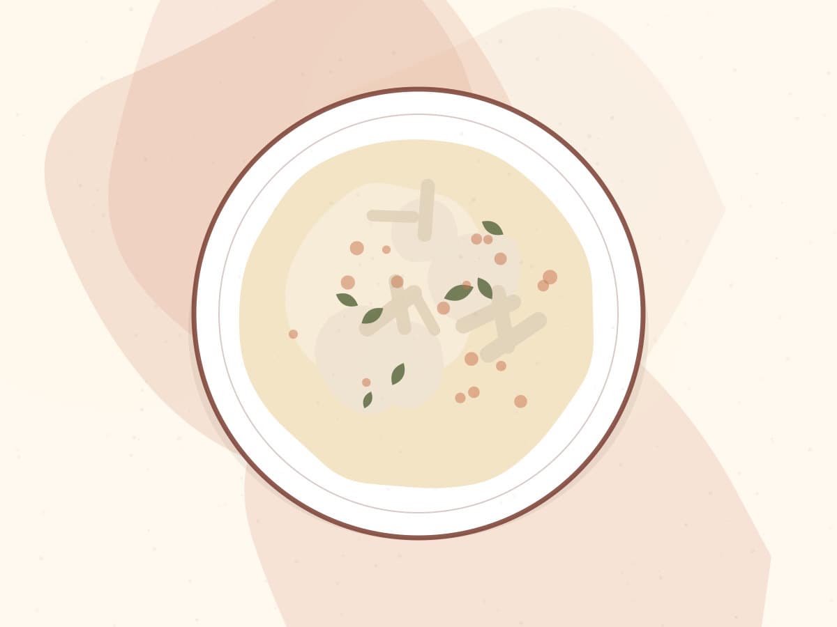 Pirão de aipim com filé de peixe grelhado e coentro